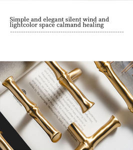 Qiansi HK0501 Poignée <span class=keywords><strong>de</strong></span> meuble en laiton à joint en <span class=keywords><strong>bambou</strong></span> pour armoires <span class=keywords><strong>de</strong></span> cuisine Armoires Placard T-Bar Porte Pull Durable pour tiroir - Product Image 4