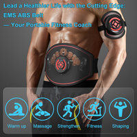 Stimulateur Musculaire Abdominal Électrique EMS, Entraînement Ventral TENS, Fitness EMS Brûleur de Graisse, Ceinture Minceur ABS pour Taille, Ventre et Bras