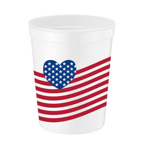 Gobelets en plastique patriotiques BST 16oz USA, gobelets jetables pour les fêtes du 4 juillet, du Memorial Day et les événements à thème américain - Product Image 6
