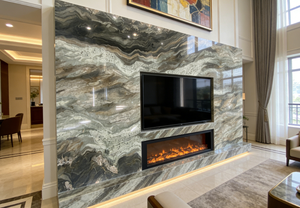 Mármol Natural del Río Rin (Verde Oscuro con Vetas Negras) - Impermeable y Ecológico para Paredes Decorativas de Lujo, Baños, Cocinas y Exteriores - Product Image 3