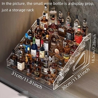 Étagère à liqueurs moderne en acrylique à plusieurs niveaux avec 3 à 7 couches pré-assemblées, capacité de 20+ bouteilles de spiritueux pour bar à domicile et présentation de cocktails