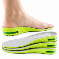 Semelles intérieures rehaussantes en mousse à mémoire de forme PU, coussin d'air, rehaussement discret de 3,5 cm, amortissantes, respirantes, unisexe, confort toutes saisons