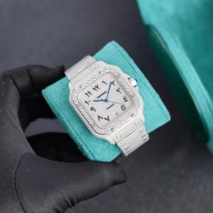 Montre mécanique de luxe personnalisée Hip Hop en acier inoxydable 904L avec diamants CZ et mouvement automatique Moissanite 9015, livraison directe - Product Image 5