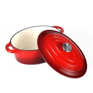 Đồ Dùng Gia Dụng Sáng Bán Sỉ 6 Cái Nồi Và Chảo Bằng Gang Bộ Đồ Nấu Nướng Chống Dính Bộ Đồ Nấu Nướng Bằng Gang Tráng Men Màu Đỏ - Product Image 4