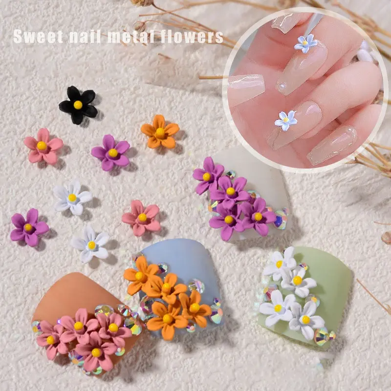 Paso sico 5 cái/túi đầy màu sắc mùa hè đẹp hoa siêu dễ thương 3D móng tay nghệ thuật thiết kế Nhật Bản Hàn Quốc phổ biến bán buôn