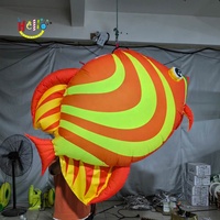 Accesorios de escenario LED techo colgante animales marinos modelo inflable Nemo Fish