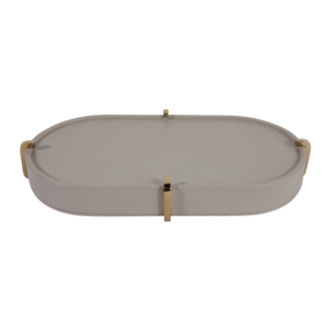 Vassoio Decorativo in Pelle, Centrotavola Moderno per Tavolino da Caffè, Camera da Letto, Bagno, Espositore per Vanità - Product Image 5