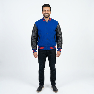 Chaqueta universitaria de invierno ligera de alta calidad, diseño de Letterman de escuela secundaria informal personalizado, servicio OEM, chaqueta CollegeBaseballjacket para hombres - Product Image 1