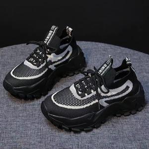 New Korean Casual Women's Shoes Daddy Shoes Flying Mesh Surface Breathable Anti-Slippery Fashion Trend Sports Shoes - Product Image 2