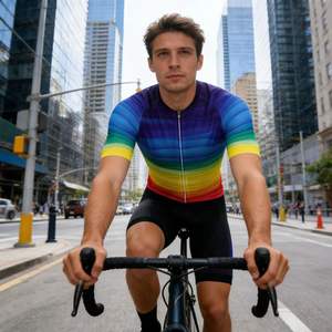 Maillot de cyclisme unisexe à manches courtes, séchage rapide, respirant, personnalisable avec logo, impression par sublimation, pour courses, événements de club, cadeaux - Product Image 6