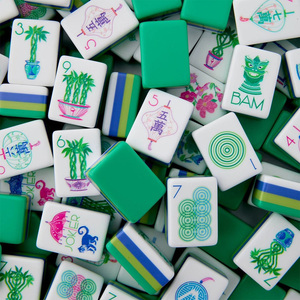 Green Acrylic Crystal 4-Layer Custom Printed American Mahjong Tiles Game for Indoor <b>Entertainment</b> - Product Image 5
