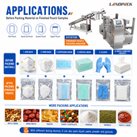 Machine de remplissage et de scellage automatique rotative à 8 stations pour sachets préformés (masques, produits solides, fermetures éclair, plats, autoportants, Doypack)