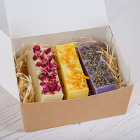 6Pcs Sabun Batang Serpihan Alami dalam Kotak Hadiah - Sabun Botani Vegan Buatan Tangan Mencerahkan Melembapkan Perawatan Kulit Ramah Lingkungan Hadiah untuk Wanita