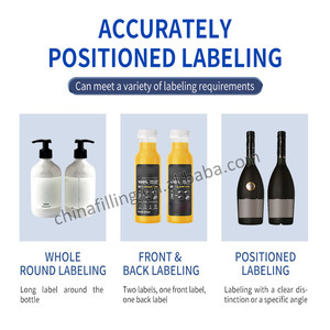 带日期打印机的自动塑料蛋白罐贴标圆瓶贴标机 - Product Image 3