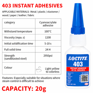 Adhesivo Instantáneo Original LOCTITE 401 406 460 495 496 403, Pegamento Industrial <span class=keywords><strong>de</strong></span> <span class=keywords><strong>Cianoacrilato</strong></span> - Product Image 5