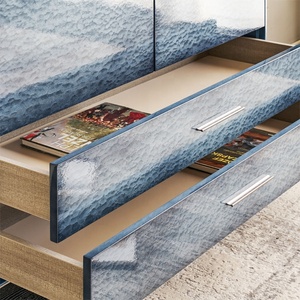 Modern Luxury Wood Farmhouse Home Bar Living Room Display Side Cabinet <strong>Blue</strong> High-End 1.1 Meter <strong>Sideboard</strong> - Product Image 5