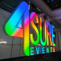 Letrero Luminoso Personalizado con Control Remoto, Letrero Acrílico 3D con Letras RGB a Todo Color para Joyería