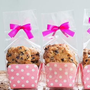 Emballages en cellophane pour <span class=keywords><strong>pain</strong></span> et gâteaux, à fond carré, imprimés sur mesure, résistants à la chaleur, scellables à la chaleur, avec poignée Flexiloop, réutilisables, en HDPE - Product Image 5
