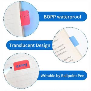 Translucent Waterproof PET <b>Label</b> Fluorescent Self-Adhesive Paste Stickers Student Back-to-School Essentials Memo 8.8x5.8cm - Product Image 5