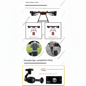 Drones de extinción de incendios remolcan mangueras de agua de 200 metros; drones de servicio pesado para extinción de incendios y rescate. - Product Image 1