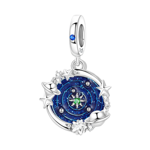 Colgantes <span class=keywords><strong>de</strong></span> la Serie Star Sky con Astronautas y Circonitas, Chapados en <span class=keywords><strong>Plata</strong></span>/Oro/Oro Rosa, para Hombres, Mujeres, Niños, Unisex, Uso Diario - Product Image 5