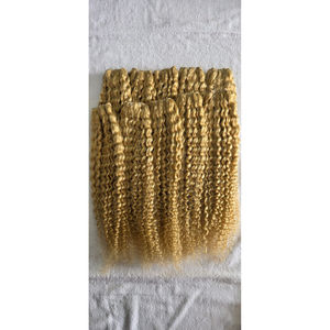 Extensions de cheveux humains naturels blonds de qualité supérieure, alignées sur les cuticules, en vrac - Product Image 5