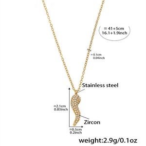Nuevo Conjunto <span class=keywords><strong>de</strong></span> Joyería <span class=keywords><strong>de</strong></span> Moda <span class=keywords><strong>para</strong></span> Mujer, Collar y Pulsera <span class=keywords><strong>de</strong></span> Doble Capa con Hueso <span class=keywords><strong>de</strong></span> Perro Cornicello, Chapado en Oro, Acero Inoxidable, con Circonita 5A - Product Image 6