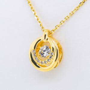 สร้อยคอจี้ทองแท้10K สุดหรูสำหรับผู้หญิงหินเซอร์โคเนียทรงลูกบาศก์สำหรับเต้นประดับมุกโรเดียมชุบสดใส - Product Image 2