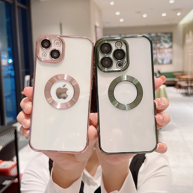 Soft TPU Electroplated CD Pattern Phone Case With Camera Lens Protective Film for iphone 7 8 X XS XR 11 12 13 14 Pro Plus Max