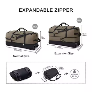 Su misura di alta qualità grande <span class=keywords><strong>valigia</strong></span> di trasporto pieghevole 4 in 1 rotolamento viaggio <span class=keywords><strong>borsone</strong></span> borsa bagaglio <span class=keywords><strong>con</strong></span> <span class=keywords><strong>ruote</strong></span> - Product Image 3