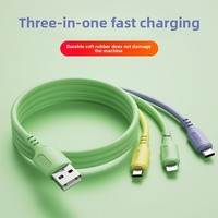 Cable 3 en 1 de Material TPE USB-A a Micro C Tipo C para Carga Rápida y Transferencia de Datos para Android, iOS, iPhone, Samsung