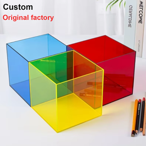 Tùy chỉnh thiết kế màu <span class=keywords><strong>Acrylic</strong></span> Hộp trượt nắp hộp hiển thị mờ trang trí kệ lưu trữ <span class=keywords><strong>Acrylic</strong></span> tổ chức hộp - Product Image 2