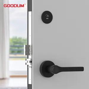 Goodum ổ khóa thông minh hệ thống cửa thép hợp kim nhôm với bộ mã hóa thẻ cho mục nhập đáng tin cậy cho cửa khách sạn gỗ