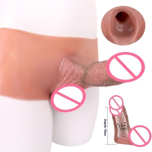 Quần lót nam bằng da silicon liền thân, đồ chơi tình dục người lớn gợi cảm, bao dương vật giả rỗng, dày và mềm mại - Product Image 1