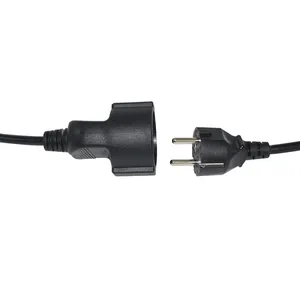 Cabo de extensão schuko macho para fêmea, cabo padrão cee7/7 ac europa vde pvc 2 anos ce10a-16a 250v KC-AP09 Heathl123 100-250v