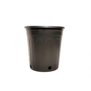 Pot de fleurs en plastique PP souple noir écologique, moulé par soufflage, pour jardin domestique, non revêtu, modèle JN, neuf, fourni par l'usine - Product Image 1
