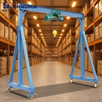 Pont roulant portatif de haute qualité, capacité de 500 kg à 1 tonne, hauteur réglable, palan électrique personnalisable, portée de 2 à 12 m pour atelier