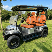 Lüks Elektrikli Golf Arabası LS2044A 4 Kişilik Lityum Bataryalı Golf Arabası Ayarlanabilir Direksiyon Mili Alüminyum Şasi