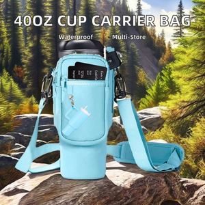 Portable Water Bottle Lanyards with Neoprene Shoulder Strap and Zipper Phone <b>Pocket</b> Cup Keychain for Gift - Product Image 6