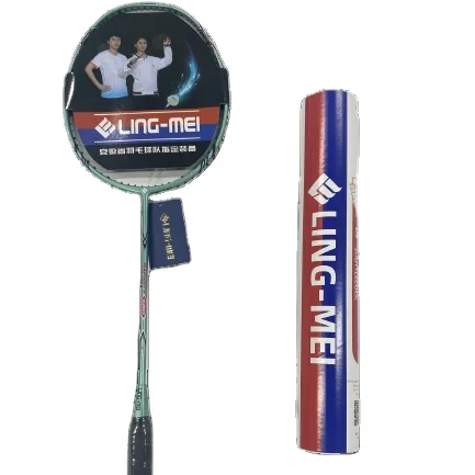 LING-MEI Brand Factory Shuttlecock Racket High Modulus Graphite Badminton Racket