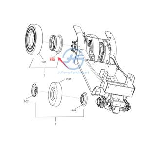วงล้อเหล็กหน้ารถยกดูซาน รุ่น 10011572-00273 สำหรับรถดีเซล B20NS B30NS อะไหล่ทดแทน - Product Image 1