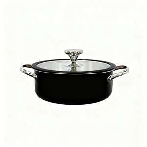 ชุดเครื่องครัวสแตนเลสสีดำสไตล์เกาหลี304เป็นมิตรกับสิ่งแวดล้อมฝาแก้วทนความร้อนหม้อซุปสำหรับทำอาหารที่บ้านไม่เคลือบ - Product Image 3