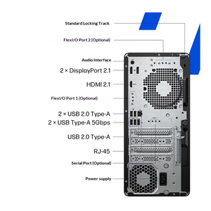 HPS Elite Desk 8 TWR G1i คอมพิวเตอร์เดสก์ท็อปซีพียูกับ Intel Core Ultra7-265 16G/32G RAM 51G/1TB <span class=keywords><strong>SSD</strong></span> ปลั๊กแบบ US - Product Image 4