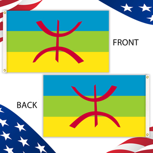 <span class=keywords><strong>Drapeau</strong></span> <span class=keywords><strong>berbère</strong></span> amazigh en tissu, à suspendre à l'extérieur, 100% polyester, pour les événements, les fournitures de fête - Product Image 6