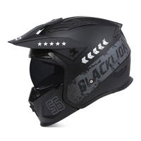 Nouveau casque de moto intégral détachable SLKE DOT ECE ABS pour l'hiver, style rétro Street Fighter Samurai