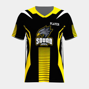 Camiseta deportiva de manga corta con cuello en V personalizada, uniforme de equipo, ropa atlética, transpirable, de secado rápido, 100% poliéster, diseño de alta calidad - Product Image 1