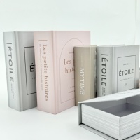 Cajas de Regalo de Papel con Tapa Magnética en Forma de Libro Mágico de Lujo, Color Blanco y Rosa, para Regalos, con Bajo MOQ en Existencia, Nuevo Diseño