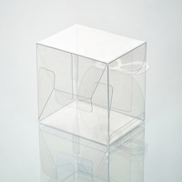 Boîte d'emballage en plastique PET avec poignée, transparente, en PET, PVC, 1 pièce, petites boîtes en acétate transparentes et personnalisées