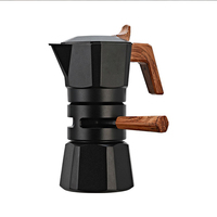 Pot de moka italien classique de qualité alimentaire machine à expresso à double vanne pot de moka sous pression avec extracteur de thermostat