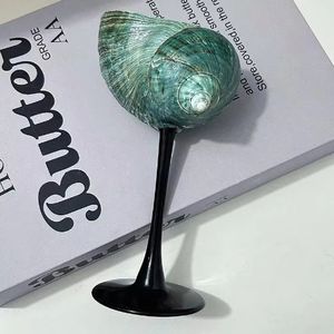 Nicho creativo Vintage pintado a mano para copas de champán y flautas Cute Natural Conch Metal Ice Cream Cups Low Tamps - Product Image 2